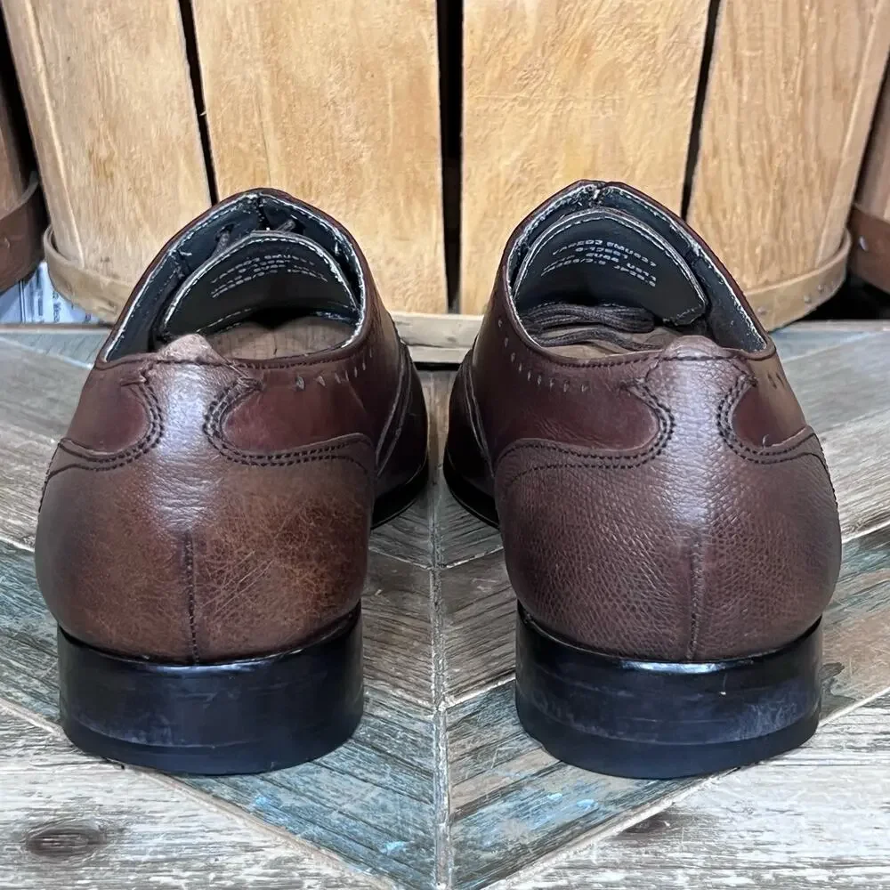 Ted Baker Yarrd 2 Wingtips Brown Leather Derby Oxfords Shoes Mens Size 11